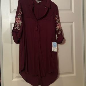 Burgundy dress